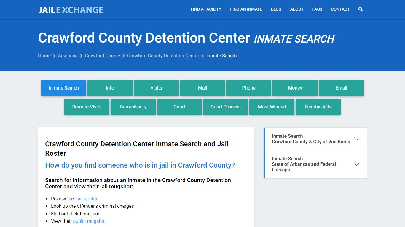 Crawford County Detention Center Inmate Search - Jail Exchange